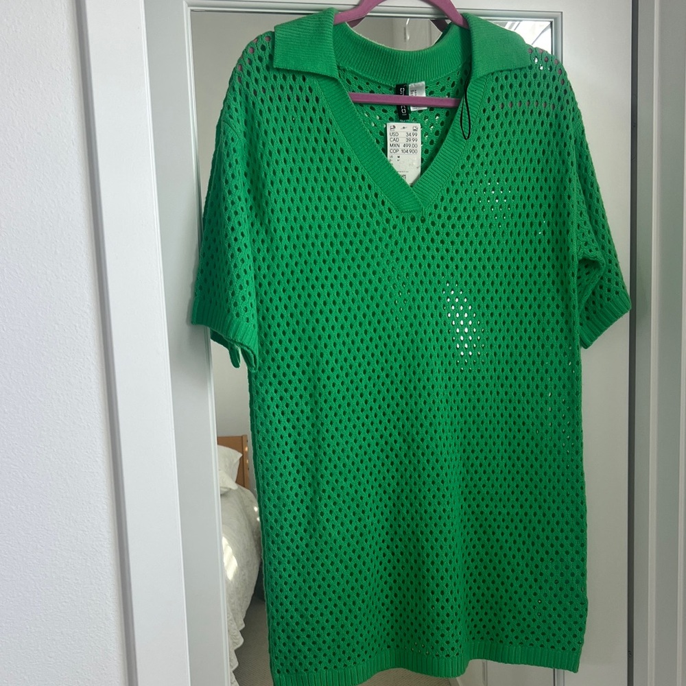 H&M divided Green Mini Dress size M, cover-up